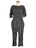Gibson Latimer 100% Rayon Stripes Black Jumpsuit Size 1X - photo 1