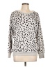 Coeur De Vague Animal Print Silver Pullover Sweater Size L - photo 1