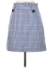 Topshop Houndstooth Blue Casual Skirt Size 2 - photo 1