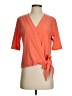 Halogen Orange Short Sleeve Blouse Size S (petite) - photo 1