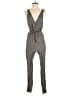 Tigerlily 100% Viscose Chevron-herringbone Gray Jumpsuit Size 6 - photo 1