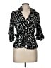 Talie 100% Polyester Animal Print Black Blazer Size M - photo 1