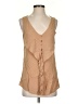 Le Chateau 100% Rayon Tan Sleeveless Blouse Size XS - photo 1