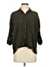 Zara Basic Green 3/4 Sleeve Button-Down Shirt Size S - photo 1