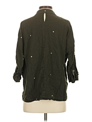 Zara Basic 3/4 Sleeve Button-Down Shirt (view 2)