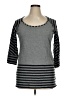 Norma Kamali 100% Cotton Gray 3/4 Sleeve Top Size XL - photo 1