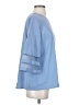 Unbranded Blue 3/4 Sleeve Top Size S - photo 4