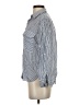 Zara 100% Viscose Stripes Blue Long Sleeve Button-Down Shirt Size S - photo 5