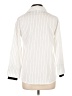 Assorted Brands Stripes Ivory Long Sleeve Blouse Size L - photo 2