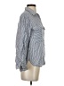 Zara 100% Viscose Stripes Blue Long Sleeve Button-Down Shirt Size S - photo 4
