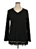 Assorted Brands Black Long Sleeve Blouse Size XL - photo 1