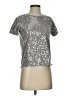 J.Crew 100% Cotton Metallic Silver Short Sleeve Top Size XS - photo 1