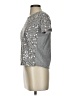 J.Crew 100% Cotton Metallic Silver Short Sleeve Top Size XS - photo 5