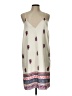 Amanda U. 100% Polyester Paisley Ivory Casual Dress Size L - photo 1