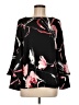 Chico's 100% Polyester Black 3/4 Sleeve Blouse Size Sm (0) - photo 1