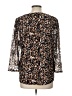 Vintage Rose Animal Print Brown 3/4 Sleeve Blouse Size L - photo 2