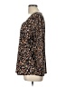 Vintage Rose Animal Print Brown 3/4 Sleeve Blouse Size L - photo 5