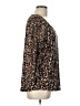 Vintage Rose Animal Print Brown 3/4 Sleeve Blouse Size L - photo 4
