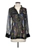 Dolan Paisley Gray Long Sleeve Blouse Size S - photo 1