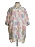 Alfred Dunner Color Block Pink Short Sleeve Button-Down Shirt Size 24 waist - photo 1