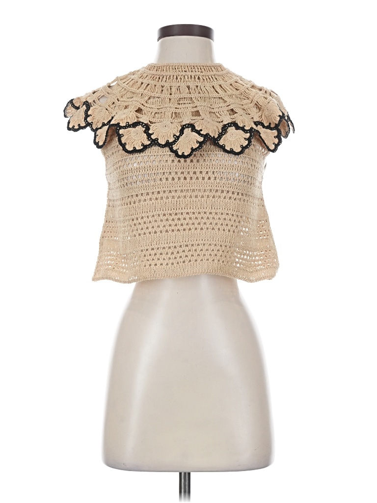 Pre-owned Assorted Brands Sleeveless Blouse In Brown