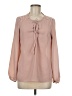 Charlotte Russe 100% Polyester Pink Long Sleeve Blouse Size M - photo 1