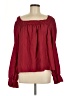 Shein Burgundy Long Sleeve Blouse Size 12 - photo 1