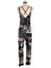 Topshop Animal Print Graphic Black Jumpsuit Size 2 - photo 2