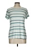 Apt. 9 Stripes Teal Short Sleeve T-Shirt Size L - photo 1