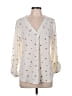 Mine Stars Ivory 3/4 Sleeve Blouse Size L - photo 1