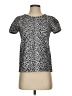 Anthropologie Animal Print Silver Short Sleeve Top Size XS - photo 1