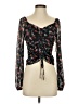 Open Edit Black Long Sleeve Blouse Size XS - photo 1