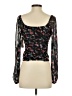 Open Edit Black Long Sleeve Blouse Size XS - photo 2