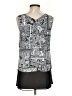 Black Label by Chico's 100% Polyester Silver Sleeveless Blouse Size XS (00) - photo 2
