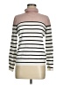 Calvin Klein Stripes Ivory Turtleneck Sweater Size M - photo 1