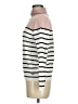 Calvin Klein Stripes Ivory Turtleneck Sweater Size M - photo 5