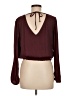 Nine Britton 100% Polyester Burgundy Long Sleeve Blouse Size M - photo 2