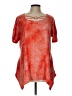 Sami & JO Red Short Sleeve Blouse Size L - photo 1