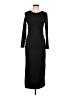 Unbranded Solid Black Casual Dress Size L - photo 1
