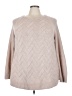 Sonoma Goods for Life Chevron-herringbone Tan Pullover Sweater Size 3X - photo 1