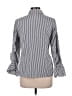 Collective Concepts Stripes Black Long Sleeve Blouse Size L - photo 2