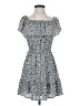 Blue Blush 100% Polyester Polka Dots Gray Casual Dress Size S - photo 1