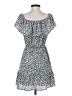 Blue Blush 100% Polyester Polka Dots Gray Casual Dress Size S - photo 2