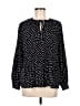 Adrianna Papell 100% Polyester Polka Dots Black Long Sleeve Blouse Size M - photo 1