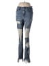 Good American Color Block Blue Jeans Size 6 - photo 1