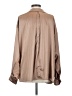 GRAFFITI Metallic Tan Long Sleeve Blouse Size S - photo 2