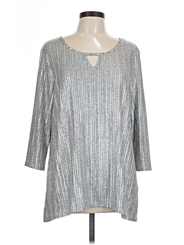 JM Collection 3/4 Sleeve Top (view 1)