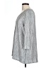 JM Collection Metallic Silver 3/4 Sleeve Top Size L - photo 5