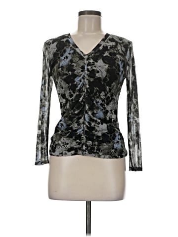 Anne Klein Long Sleeve Silk Top (view 1)
