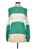 Calligraphie Color Block Green Pullover Sweater Size L - photo 1